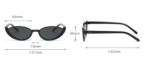 Black Frame With Tea Flakes 2PCS Fashionable Cat-Eye Sunglasses for Women - Retro INS Style UV Protection Shades - Image 2