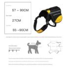 Orange Reflective Dog Saddle Harness with Storage Bags - Adjustable Pet Backpack for Outdoor Adventures - Image 3
