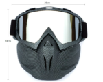 Black Sleek Black Full-Face Snow Goggles with Mirror Lens - Ultimate Protection and Comfort - Image 2