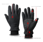 M Pink Warm Windproof Touchscreen Gloves - Anti-Slip Grip for Winter Cycling & Outdoor Sports - Image 2