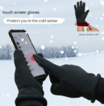 M Pink Warm Windproof Touchscreen Gloves - Anti-Slip Grip for Winter Cycling & Outdoor Sports - Image 3