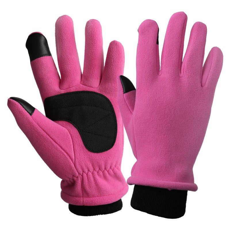 V888-ELOSUNG46674-202603131410-00 XL Pink Warm Windproof Touchscreen Gloves - Anti-Slip Grip for Winter Cycling & Outdoor Sports - Image 1