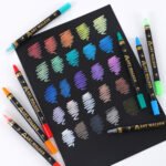 24-Colour Dual Tip Acrylic Paint Pens - Quick-Dry Waterproof Markers for Kids' Art & Crafts, Rock Painting - Image 3
