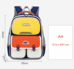 Pink-green Lightweight Kids School Backpack | Large Capacity Multi-Pocket Travel Bag | Ergonomic Primary Student Daypack - Image 2