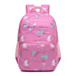 Rose Red Premium Large Capacity Cute Cartoon Student Backpack | Multi-Layered Casual School Bag | Ergonomic Travel Daypack for Kids 46cm