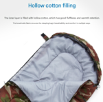 Army Green 0.7kg Ultra-Lightweight Compact Sleeping Bag | Portable Outdoor Camping & Travel Gear | Breathable Warm Weather Sleep System - Image 2