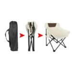 Green Outdoor Folding Camping Chair - Portable Lounge Chair, Lightweight Beach Chair, Fishing Stool, and Picnic Seat, Perfect for Outdoor Adventures - Image 6