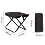 Beige Outdoor Folding Stool with Carrying Handle - Portable Camping Seat, Fishing Chair, Collapsible Zipper Stool for Outdoors, Queueing, and More - Image 2