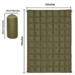 Black Compact Lightweight Quilted Blanket - Soft, Warm, and Portable for Outdoor Adventures - Image 4