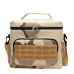 Desert Camouflage Tactical Insulated Camouflage Lunch Bag | Large Capacity Waterproof Oxford Cooler | Portable Thermal Meal Prep Tote for Work and Outdoor