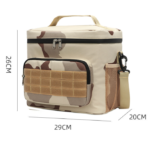 Desert Camouflage Tactical Insulated Camouflage Lunch Bag | Large Capacity Waterproof Oxford Cooler | Portable Thermal Meal Prep Tote for Work and Outdoor - Image 2