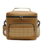 Brown Tactical Insulated Camouflage Lunch Bag | Large Capacity Waterproof Oxford Cooler | Portable Thermal Meal Prep Tote for Work and Outdoor