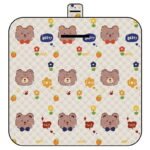 Cute Bow Tie Bear Thick Waterproof Foldable Picnic Mat - 150x200cm for Camping & Beach