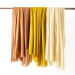 Dark Yellow Cotton and linen scarves - Elegant, solid-color, lightweight shawls, soft and comfortable, suitable for pairing with various outfits. - Image 2