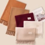 Purple Autumn & Winter Korean-Style Women's Cashmere-Like Scarf â€“ Solid Color, Warm, Versatile Wrap - Image 3