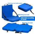 Black Portable Foldable Outdoor Seat - Multi-Functional Stadium & Boat Chair with Carry Handle - Image 3
