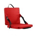 Red Portable Foldable Outdoor Seat - Multi-Functional Stadium & Boat Chair with Carry Handle