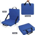 Red Portable Foldable Outdoor Seat - Multi-Functional Stadium & Boat Chair with Carry Handle - Image 2