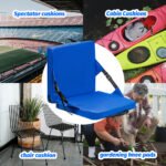 Red Portable Foldable Outdoor Seat - Multi-Functional Stadium & Boat Chair with Carry Handle - Image 5