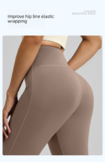 L Coffee High-Waisted Flared Yoga Pants â€“ Sculpting & Slimming Fitness Leggings - Image 3