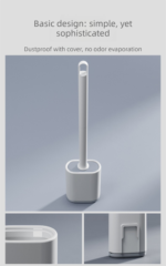 White Wall-Mountable Toilet Brush Set â€“ Soft-Tip 360Â° Cleaning System - Image 6
