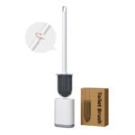 2 Pcs (Black + White) Wall-Mountable Toilet Brush Set â€“ Soft-Tip 360Â° Cleaning System - Image 6