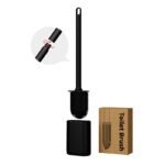 2 Pcs (Black + White) Wall-Mountable Toilet Brush Set â€“ Soft-Tip 360Â° Cleaning System - Image 7