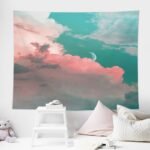 Flowers Under the Moon Wall Tapestry 200x150cm - Soft Plush Fabric Hanging for Bedroom, Living Room, Dorm Decor - Includes Mounting Kit for Easy Installation - Image 3