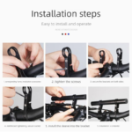 Blue 30cm Aluminum Bicycle Handlebar Extension Bracket â€“ Multi-Functional Mount for Bike Accessories - Image 5