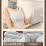 Blue Reinforced Neck Support Brace â€“ Adjustable Cervical Collar with PP Support Strips for Posture Correction and Daily Use - Image 4