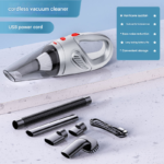 Piano lacquer black Portable Cordless Vacuum Cleaner - High-Power Lithium Battery with Strong Suction for Car and Home Use