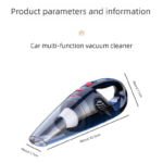 Piano lacquer black Portable Cordless Vacuum Cleaner - High-Power Lithium Battery with Strong Suction for Car and Home Use - Image 8