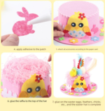 Blue DIY Easter Hat Craft Kit â€“ Kidsâ€™ Handmade Decoration Set with Accessories for Easter Parties, School Activities and Home Crafts - Image 4