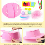 Blue DIY Easter Hat Craft Kit â€“ Kidsâ€™ Handmade Decoration Set with Accessories for Easter Parties, School Activities and Home Crafts - Image 5