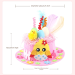 Blue DIY Easter Hat Craft Kit â€“ Kidsâ€™ Handmade Decoration Set with Accessories for Easter Parties, School Activities and Home Crafts - Image 7