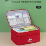 Red 3-Piece First Aid Organizer Set - Small, Medium & Large Medicine Storage Cases (19/23/35cm) for Home & Travel - Image 3
