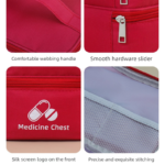 Red 3-Piece First Aid Organizer Set - Small, Medium & Large Medicine Storage Cases (19/23/35cm) for Home & Travel - Image 5