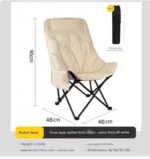 White Fixed High-Back Folding Chair â€“ 46cm Wide Seat, 90cm Height, 250kg Load Capacity with Carry Bag