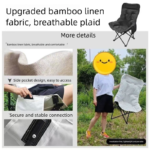 White Fixed High-Back Folding Chair â€“ 46cm Wide Seat, 90cm Height, 250kg Load Capacity with Carry Bag - Image 2
