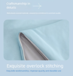 Purple and gray Cooling Summer Quilt with Ice Silk Fabric Lightweight Breathable Air Conditioner Blanket 150x200cm Soft Washable Comforter for Home Sleep Comfort - Image 3