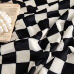 Red and brown checkered pattern Double-Sided Plaid Fleece Blanket â€“ 100Ã—150cm Machine Washable, No-Shedding Flannel Throw for Office, Air Conditioning & Nap Use - Image 3