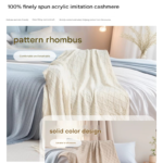 Mint green Nordic Minimalist Knit Throw Blanket â€“ 127Ã—180cm Lightweight, Soft & Breathable Fleece-like Fabric with Tassel Edges for Sofa, Bed, Yoga & Air Conditioning Use - Image 2