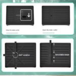White Foldable Dish Rack with Drain Tray, Knife & Chopstick Holder, Cup Rack, and Cutting Board Support - 42cm x 29cm x 29cm, Easy-Install Kitchen Storage Organizer for Plates, Bowls, Glasses, and Utensils - Image 4