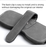 Black Car Sun Visor Sunglasses Holder â€“ Magnetic Dual Clip Organizer with Suede Finish, No-Drill Mounting for Glasses, Cards & Tickets - Image 8