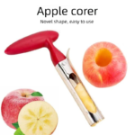 Green Set of 2 Stainless Steel Apple Corers â€“ Heavy-Duty Fruit Core Remover Tool with Comfort Grip, Easy to Use & Clean, for Apples, Pears, and Similar Fruits - Image 2