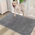 Dark green 50Ã—80 cm Extra-Thick Chenille Floor Mat for Bathrooms and Pet Use â€“ High-Density Absorbent, Non-Slip, Machine-Washable Rug for Dogs and Humans - Image 2