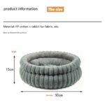 Pink Plush Round Pet Bed with Removable Cushion M Size, Thickened Warm Dog and Cat Nest for Small to Medium Pets, Cozy and Soft Sleeping Space for Home Use - Image 5