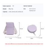 Purple Women's Multi-Functional Crossbody Phone Bag with Detachable Coin Purse, PU Leather Shoulder Bag with Credit Card Slots, Stylish Minimalist Design for Daily Use - Image 4