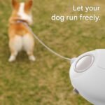 White Retractable Dog Leash with Luminous Rope 3M Anti-Tangle Automatic Extension Pet Walking Rope for Small to Medium Dogs Comfortable Grip and Lightweight Wrist Strap for Night Walks - Image 2