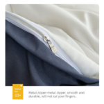 Black Washed Cotton Bedding Set - Solid Color Fitted Sheet Style, 4-Piece Set for 1.8m Bed, Includes 10 Random Color Quilt Fasteners - Image 4